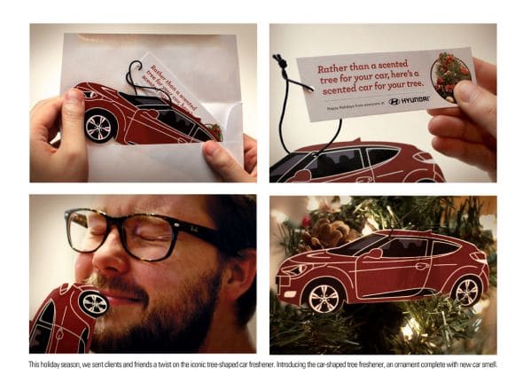 hyundai scented holiday card