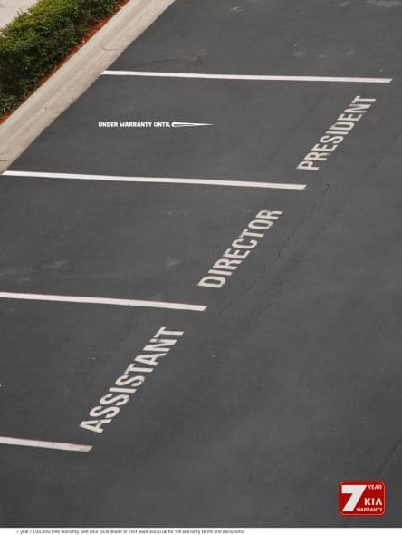 kia motors parking space