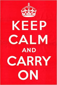 Keep calm and carry on scan